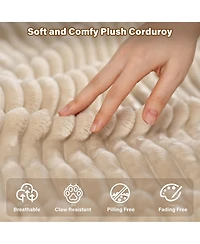 Xizzi Modular Sectional Sofa Middle Seat Module, 32.7" for Diy Combination L U V Shaped, Plush Corduroy Loveseat Chair Living Room