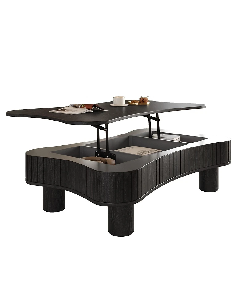 Streamdale Furniture Streamdale Lift Top Coffee Table - Fluted Panel