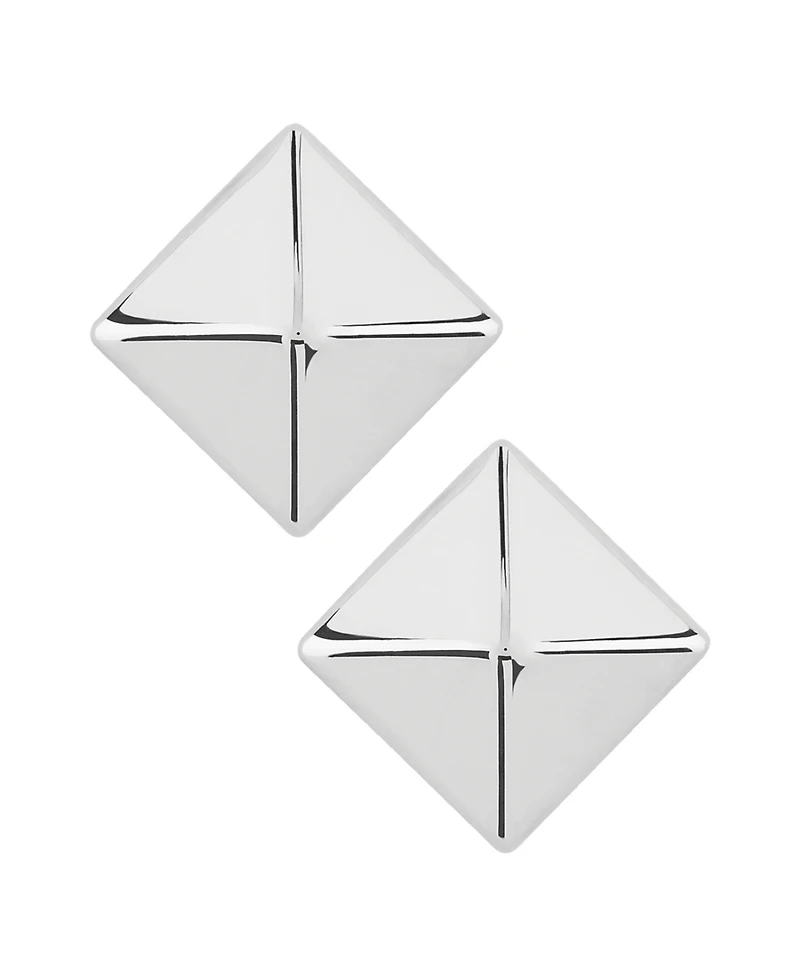 Pyramid Stud Earrings 14k Gold, White or Rose Gold