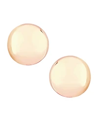 14k Gold Earrings, Flat Ball Stud (5mm)
