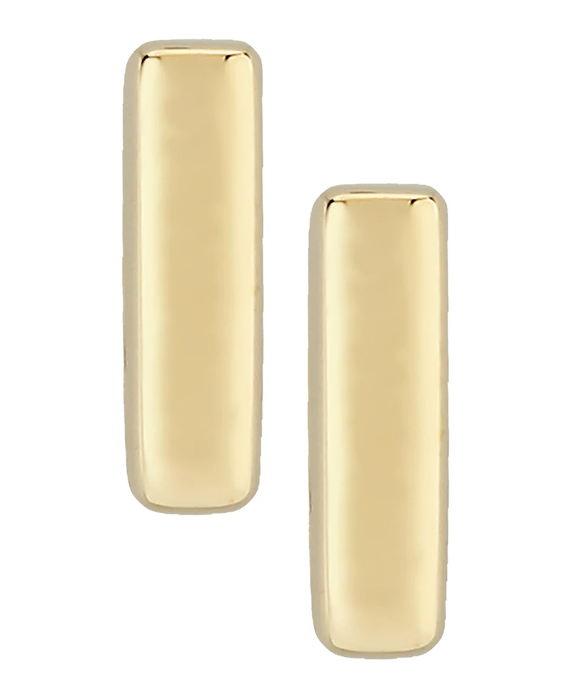 Bar Stud Earrings Set in 14k Gold