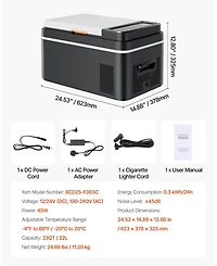 Mecale 12 Volt Portable Car Refrigerator with App Control