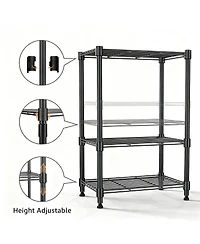 Yigii 3-Tier Steel Shelving Unit, Versatile for Home & Office, Adjustable, Easy Assembly