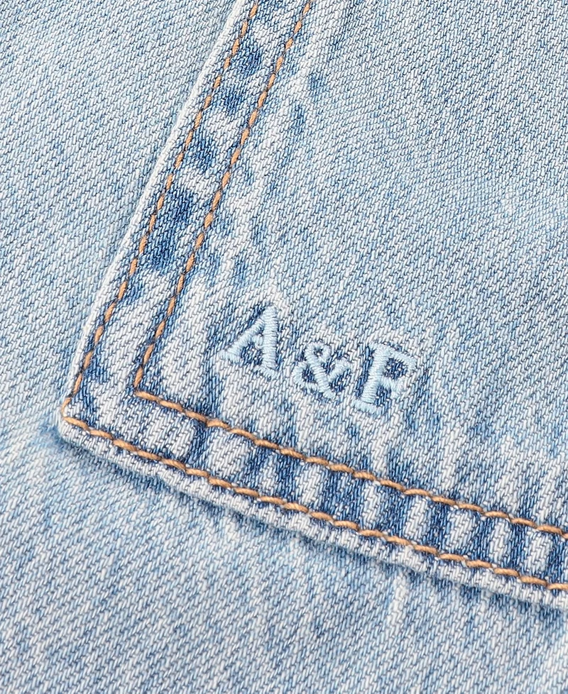 abercrombie kids Baby Girls' Ruffle Top and Denim Pants, 2-Piece Set