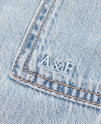 abercrombie kids Baby Girls' Ruffle Top and Denim Pants, 2-Piece Set