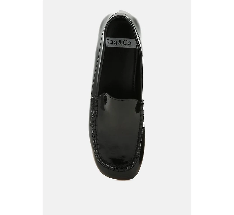 Dama Patent Pleather Loafers Women