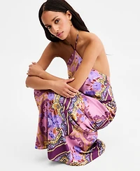 Morgan & Company Juniors' Scarf-Print Low-Back Dress