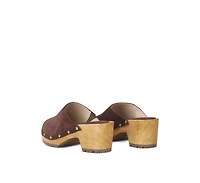 Cedrus Womens Fine Suede Studded Mules