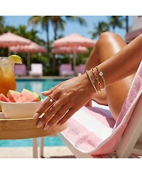 Non-Tarnishing 4mm Gold Filled Ball and Sterling Silver Tube Stretch Bracelet