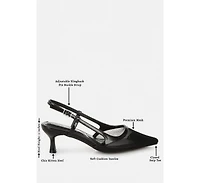 London Rag Womens Florina Snip-Toe Slingback Heel Sandals