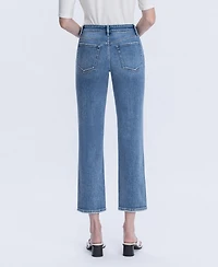Vervet Women's High Rise Distressed Ankle Straight Jeans