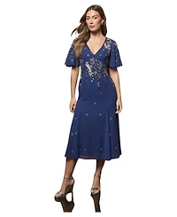 Coast Women's Floral Embellished Midi Dress