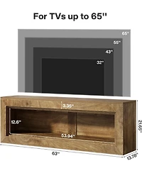 Tribesigns 63" Tv Stand for 55/60/65/75-Inch Tvs, Rustic Extra Long Media TV Console