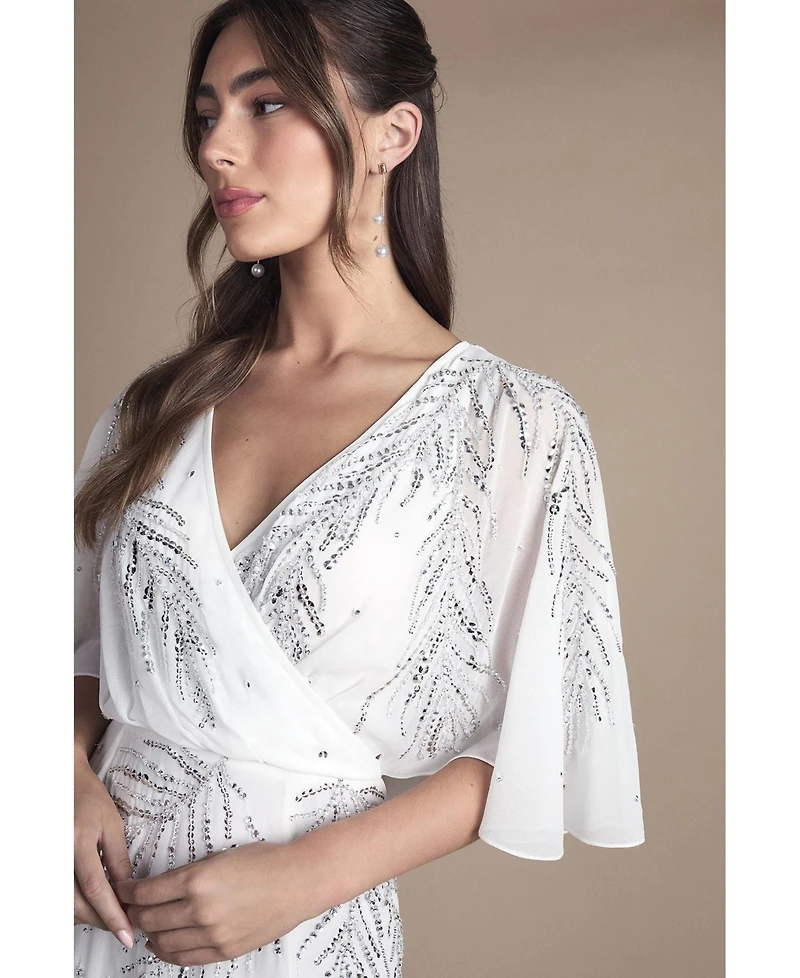 Coast Women's Angel Sleeve Maxi Wedding Dress