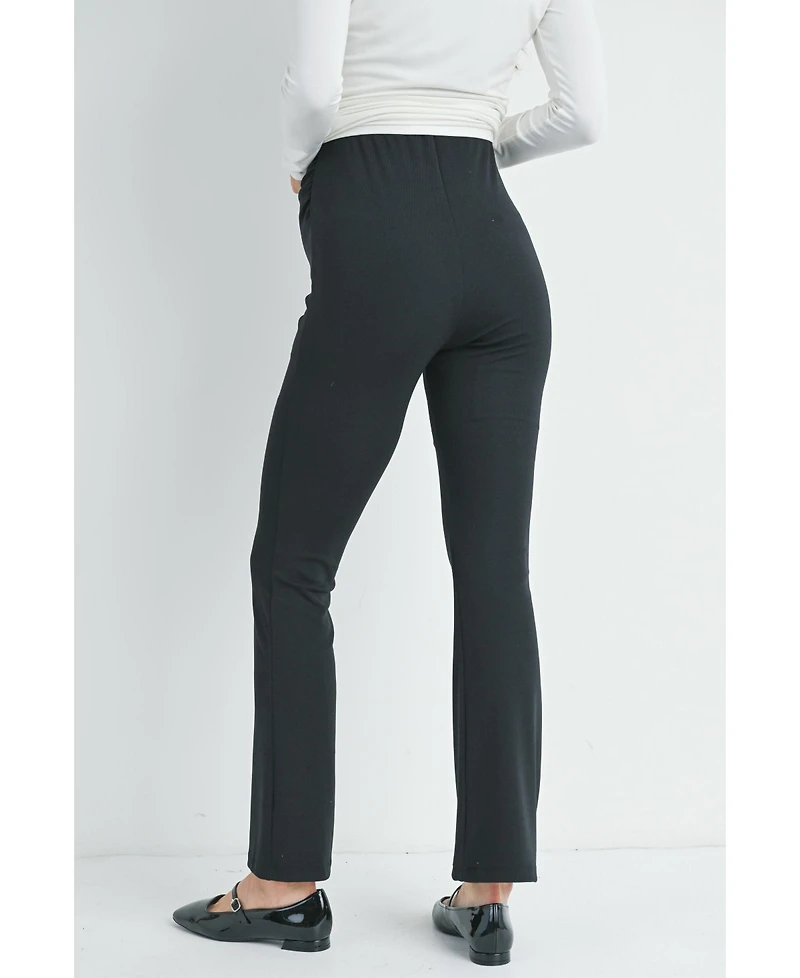 Hello Miz Maternity Over-the-Belly Bootcut Pull-On Pants