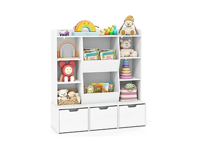 Slickblue 47 Kids Bookcase and Toy Storage Organizer Cabinet