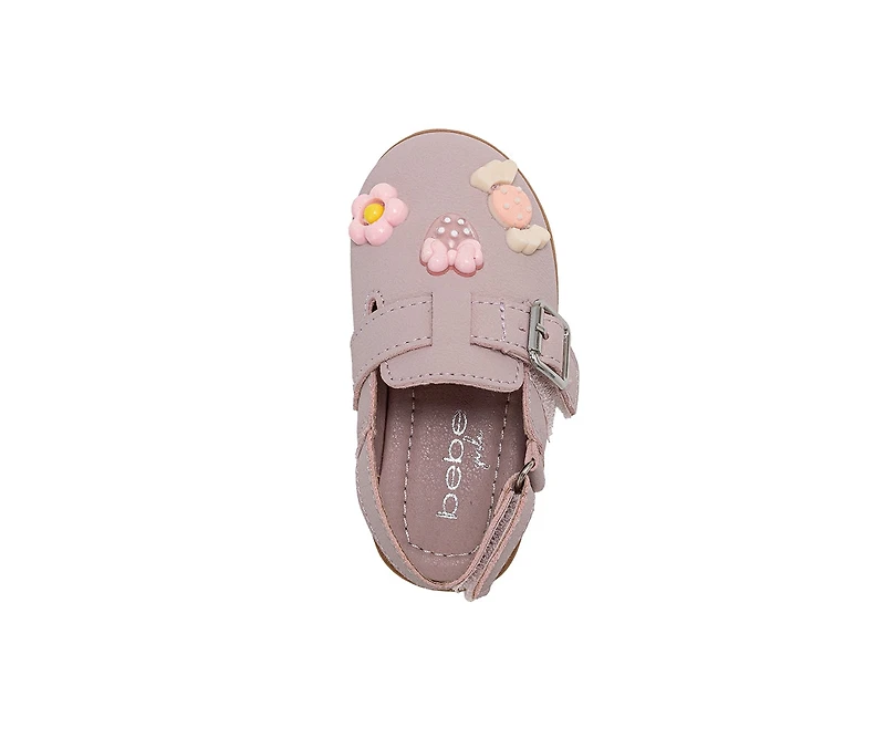 Bebe Big Girls Girl's Fashion Mule Sandals – Dressy Shoes with Playful Charm Details