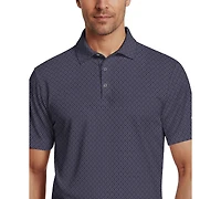 Pga Tour Men's Essential Geo Print Golf Polo Shirt