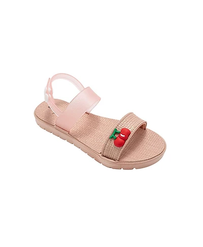 Bebe Girls Sandals – Cute Fashion Flat Sandals, Summer Flats with Fruit Charms and Ankle Strap (ToddlerLittle KidBig Kid)