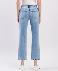 Vervet Women's High Rise Distressed Ankle Straight Jeans