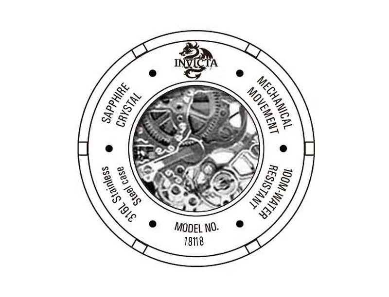 Invicta Women's 18118 Specialty Quartz White Skeleton Dial Watch