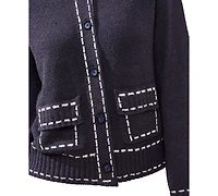 Tribal Women's Contrast Stitch Cardigan
