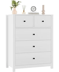 gaomon Dresser for Bedroom, Drawer Dresser with Deep Drawers & Metal Knobs, Modern Wooden Double Chests of Drawers for Kids Bedroom, Entryway