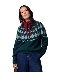 Celtic & Co. Women's Lofty Diamond Yoke Sweater