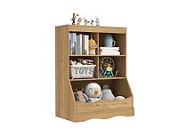 3-Tier Children's Multi-Functional Bookcase Toy Storage Bin Floor Cabinet