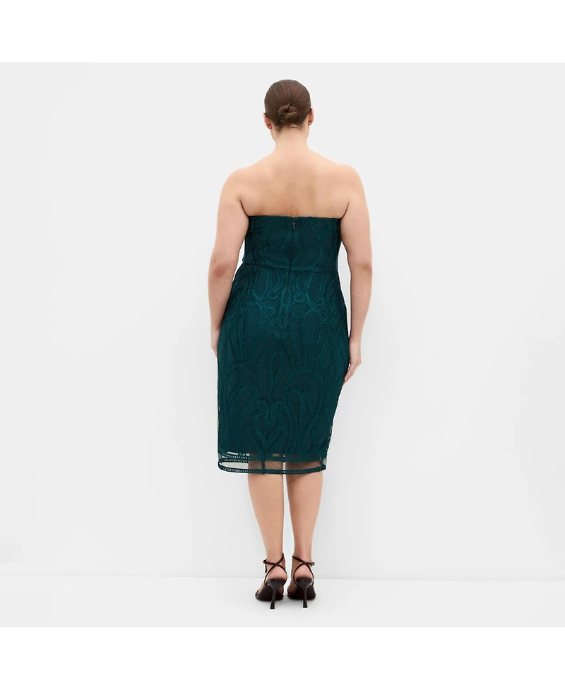 City Chic Women's Antonia Strapless Midi Dress