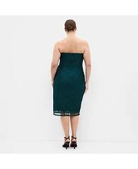 City Chic Women's Antonia Strapless Midi Dress