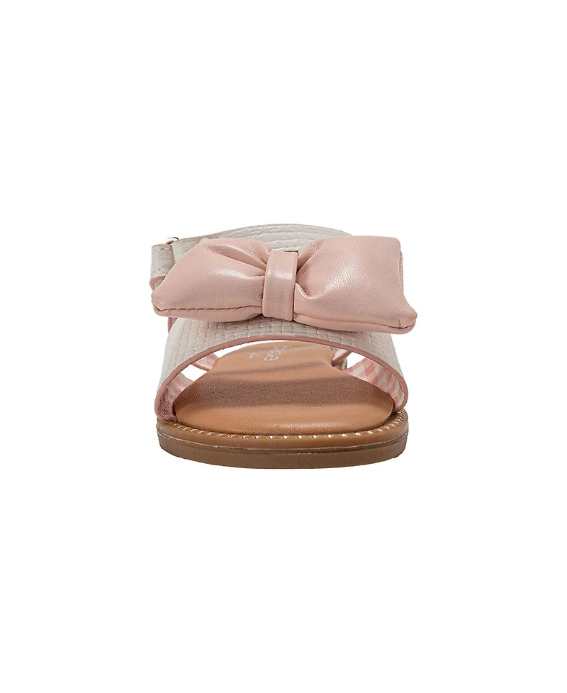 Bebe Big Girls Sandals Cute Fashion Flat and Summer Shoes with Ankle Strap