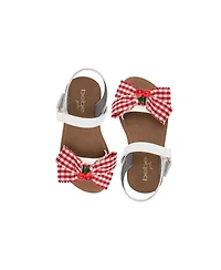 Bebe Big Girls Sandals Cute Fashion Flat Sandals and Summer Shoes with Ankle Strap
