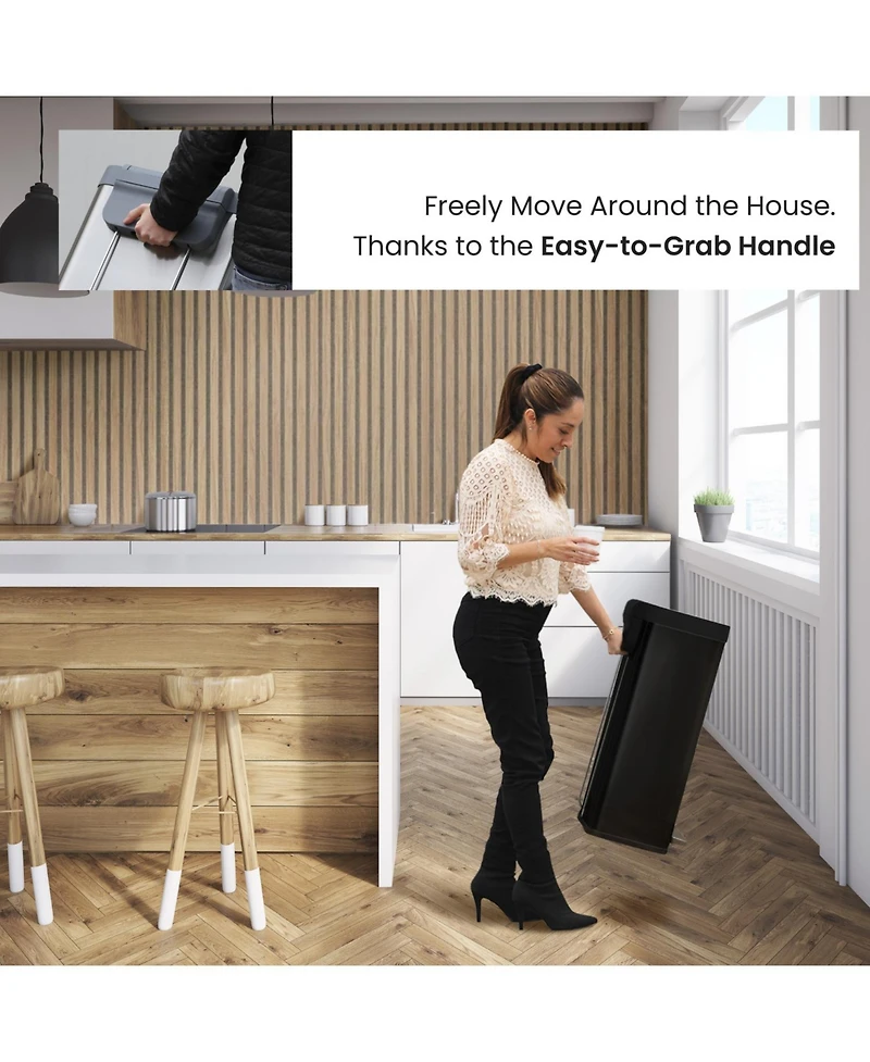 Home Zone Living 19 Gallon Large Kitchen Trash Can with Soft Close Lid, Liner-Free Stainless-Steel Body