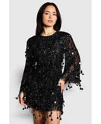 Coast Women's Sequin Tassel Mini Dress