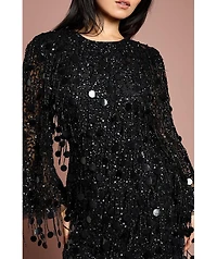 Coast Women's Sequin Tassel Mini Dress