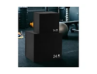 Hongge 3-in-1 Foam Plyometric Box with 3 Heights and Easy-to-Clean Pu Cover-16 Inches