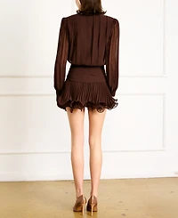 Line & Dot Women's Twyla V-Neck Mini Dress