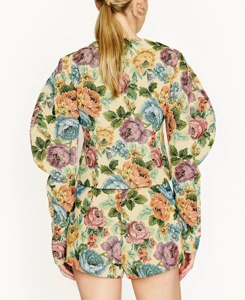 Line & Dot Women's Cambria Floral Zipper-Front Jacket