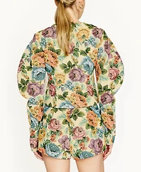 Line & Dot Women's Cambria Floral Zipper-Front Jacket