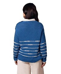 Celtic & Co. Women's Long Sleeve Drop Stitch Breton Sweater