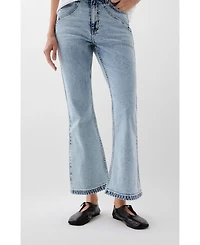 Scalpers Women's Ankle Stitching Denim Pant