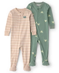 Carter's Baby Boys' Long-Sleeve Sleep & Play, 2-Pack