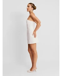 Six Stories Women's Bandeau Embellished Diamante Mini Dress