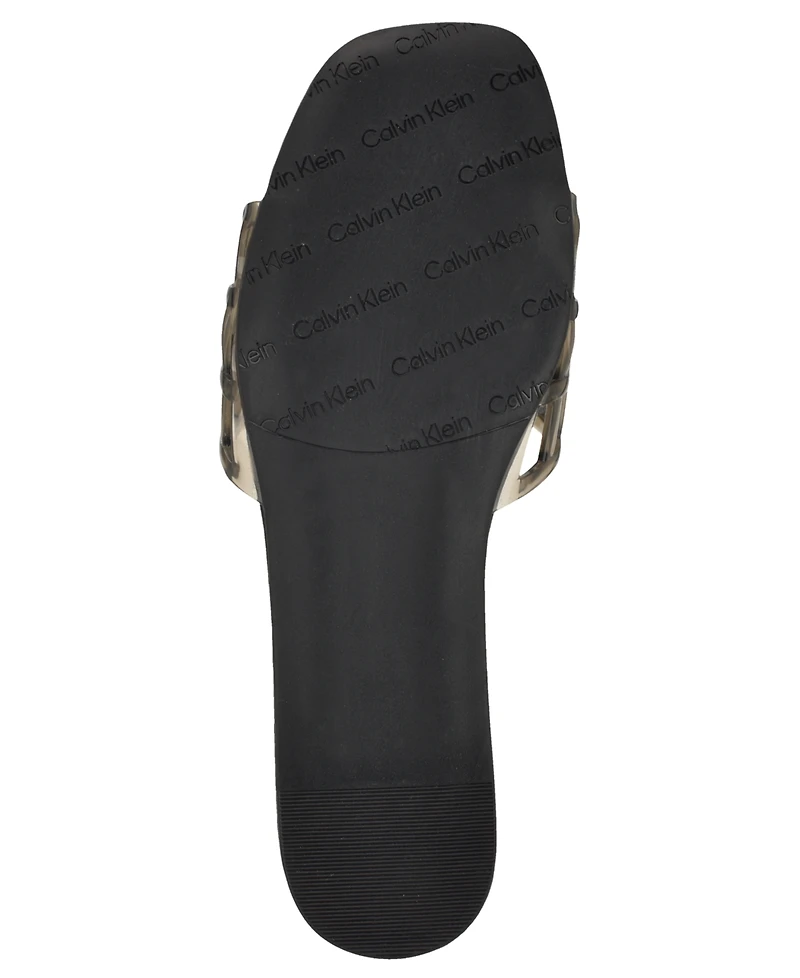 Calvin Klein Women's Yelena Jelly Flat Slide Sandals