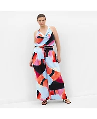 City Chic Women's Chloe Aspect Print Cowl Neck Top