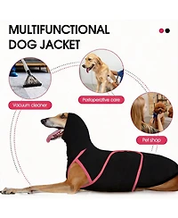Aronkl Soft Turtleneck Dog Anxiety Jacket for Cold Weather