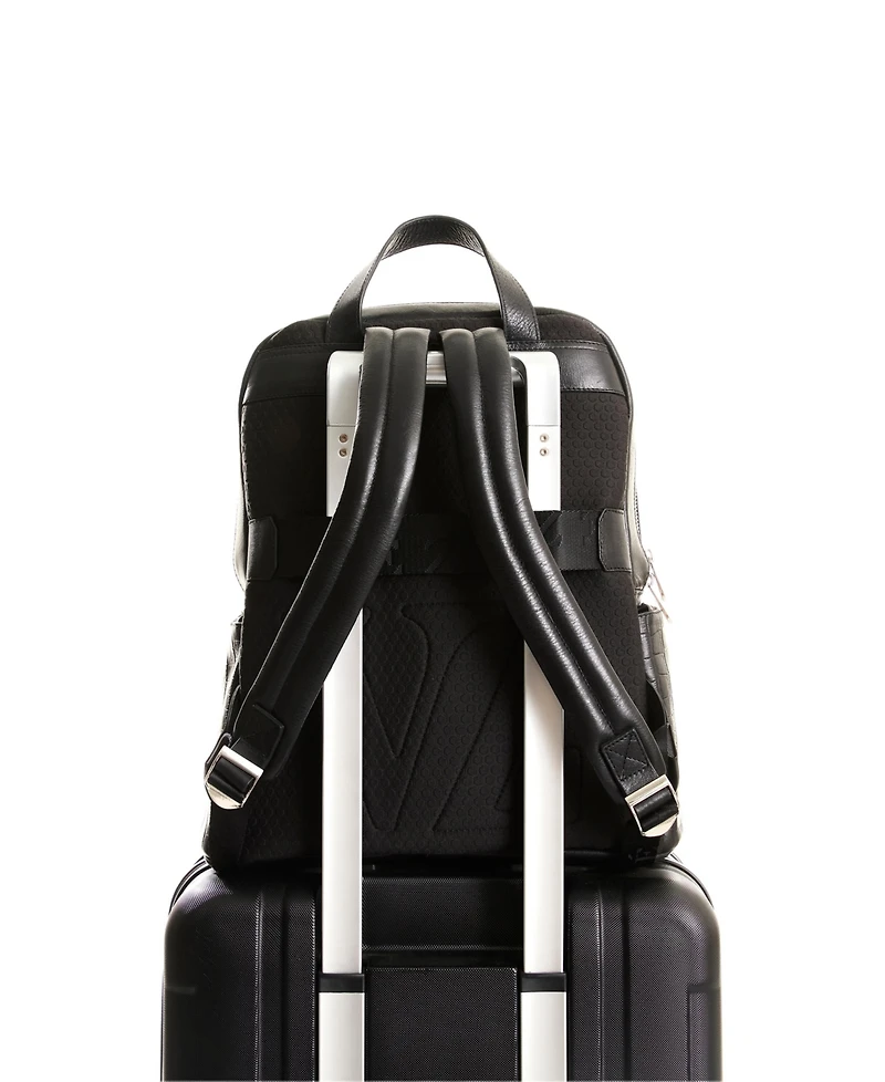 Velez Embossed Leather Backpack