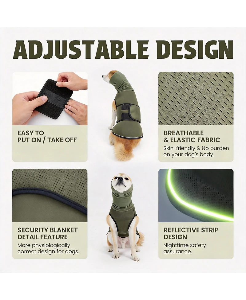 Aronkl Calming Anxiety Vest for Dogs - Comfortable, Safe, and Effective