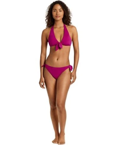 Lauren Ralph Lauren Womens Tie Front Swim Top Side Tie Hipster Bikini Bottoms